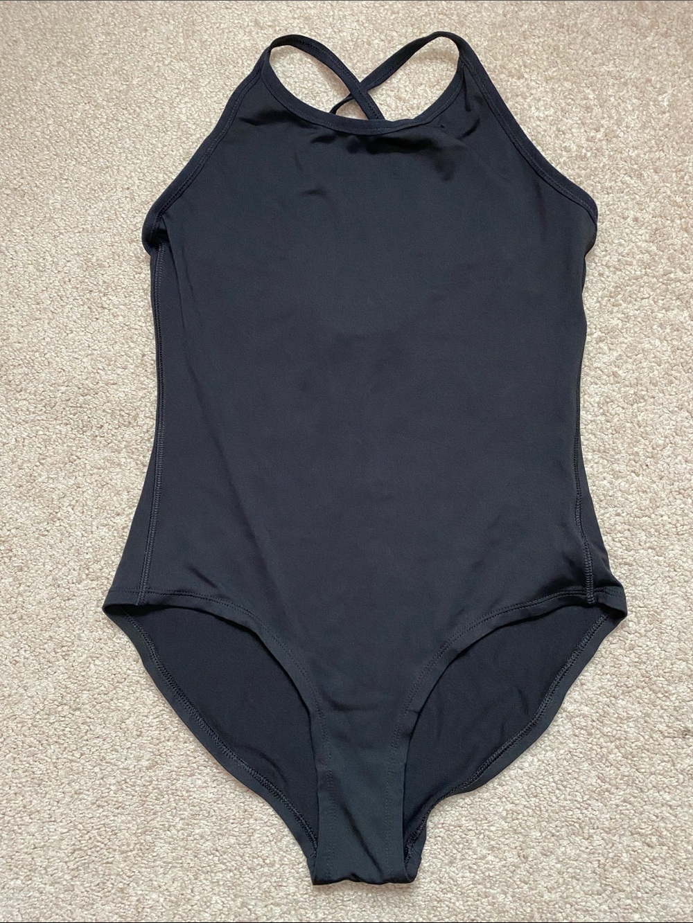 Old Navy Black Cross-Back One-Piece Leotard